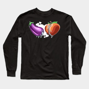 Eggplant and Peach, True Love Long Sleeve T-Shirt